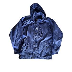 Helly Hansen Small Navy Blue Packable Full Zip Rain Jacket